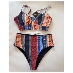 Medium NWT 2 piece high waisted bikini swimsuit